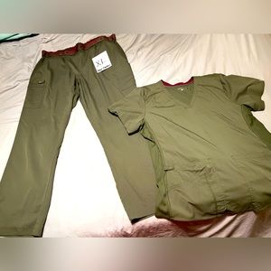 Olive Green XL Med Couture Scrub Set